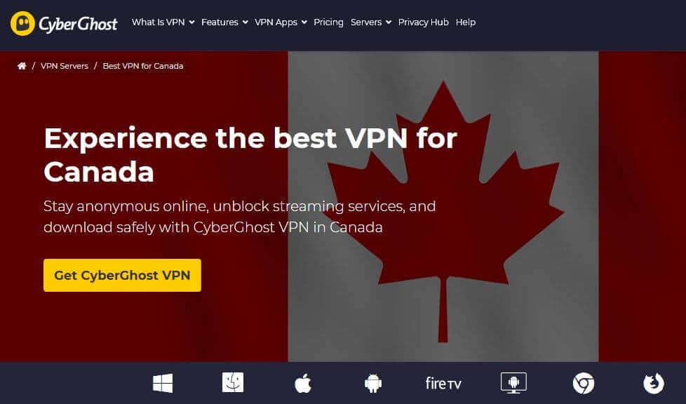 CyberGhost Canada VPN.