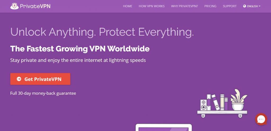 PrivateVPN best private VPN for China.