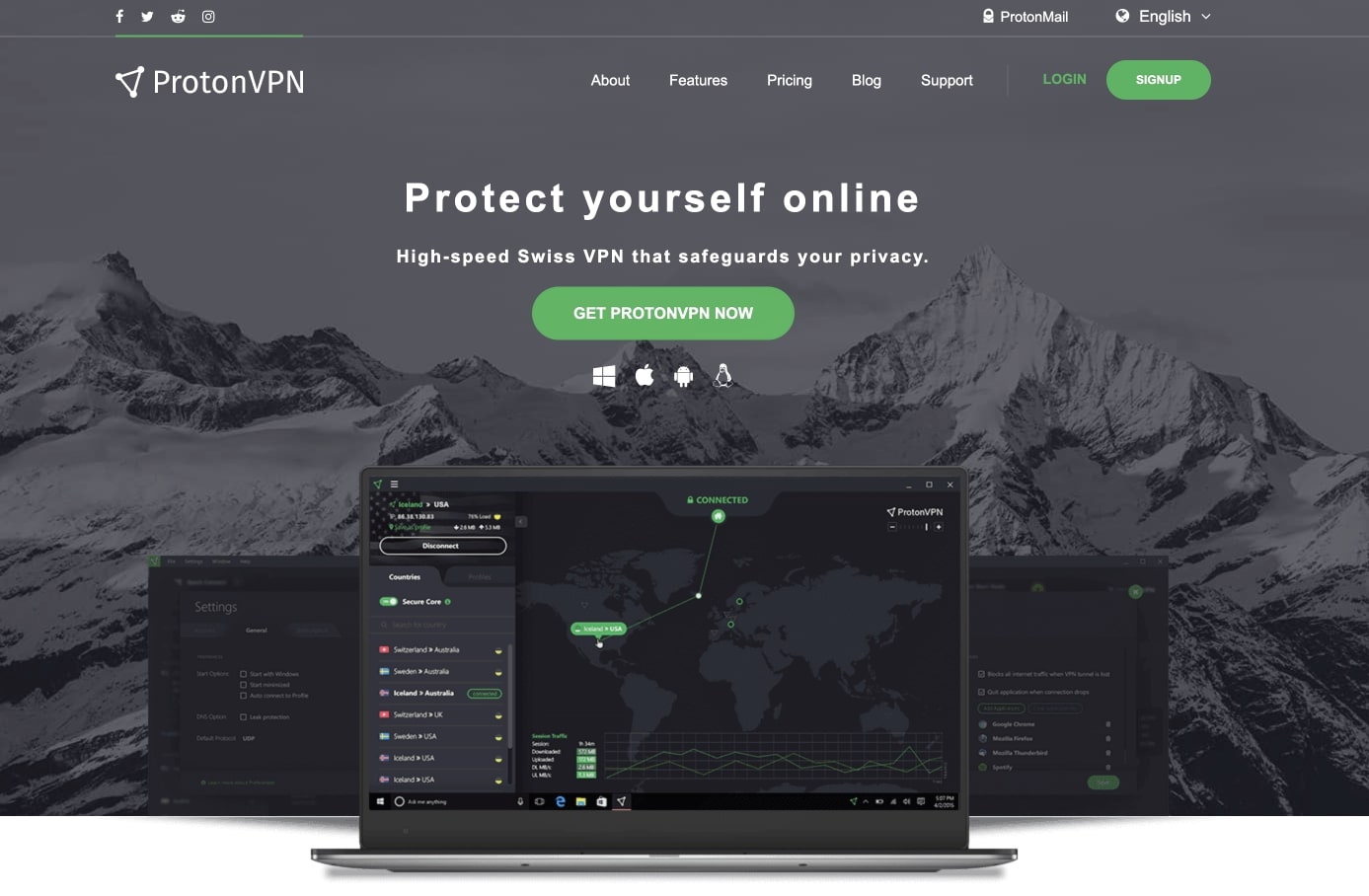 Protonvpn homepage