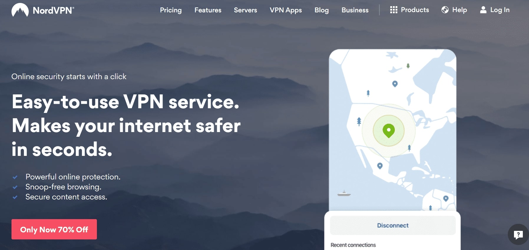 nordvpn homepage