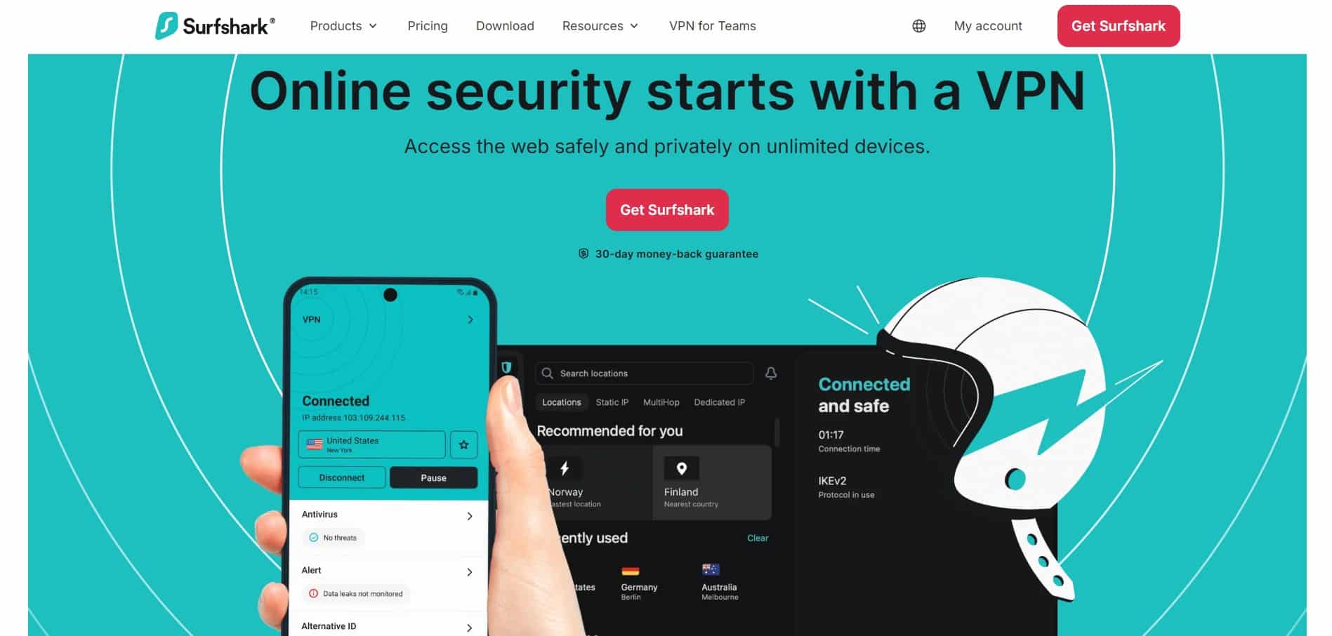 Surfshark Homepage