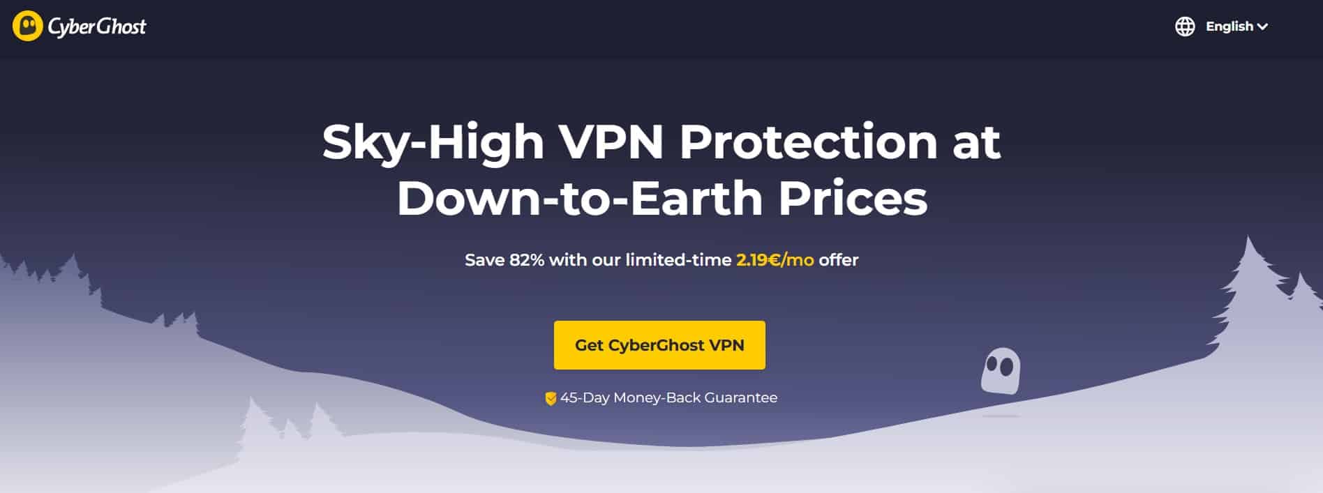 Cyberghost homepage