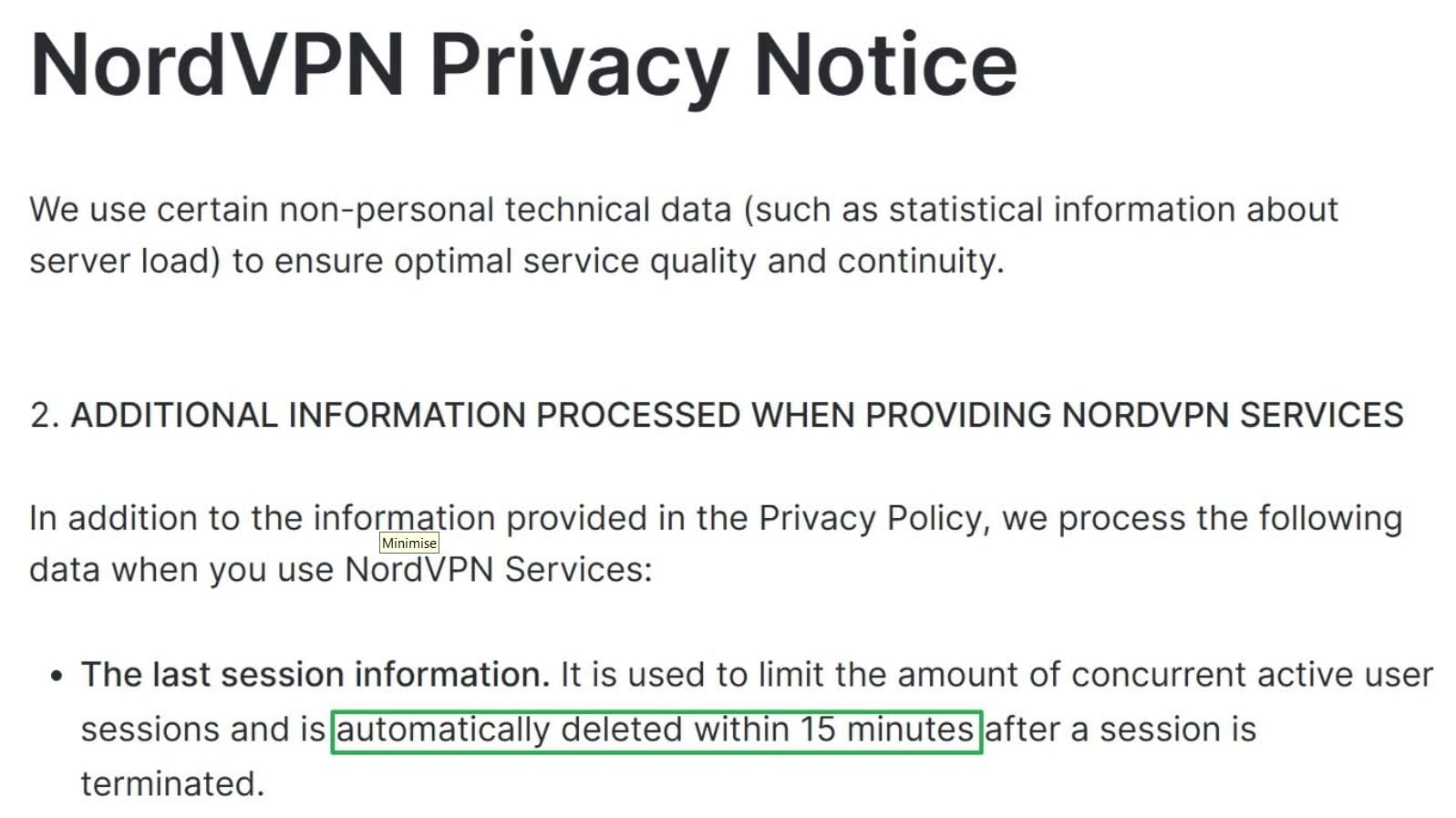 NordVPN Privacy Notice