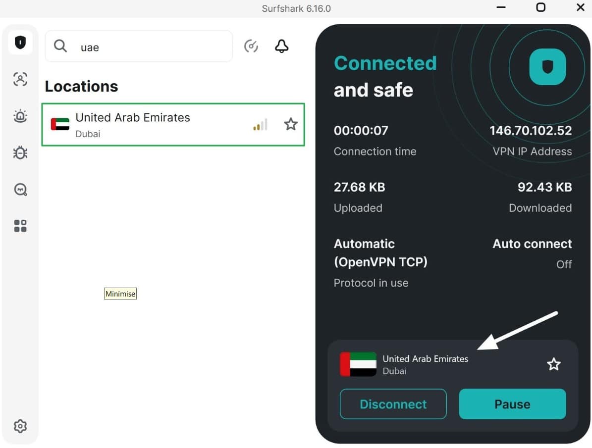 UAE Surfshark