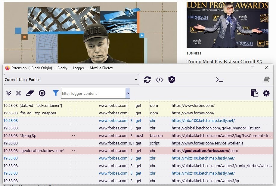 extension uBlock